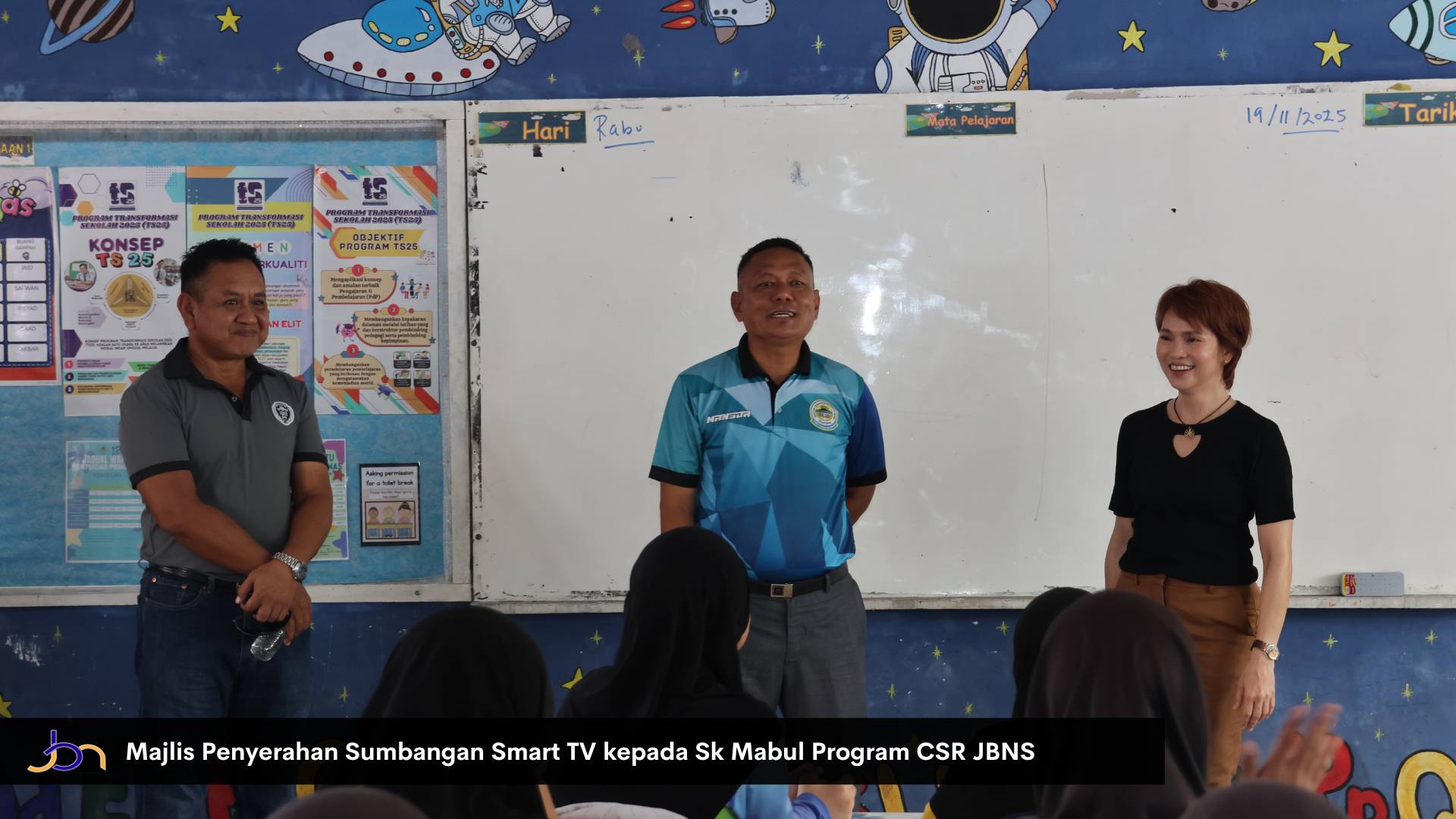 Majlis Penyerahan Sumbangan Smart TV Kepada Sekolah Kebangsaan (SK) Mabul, Program Tanggugjawab Sosial Korporat (CSR) Jabatan Bendahari Negeri Sabah (JBNS)